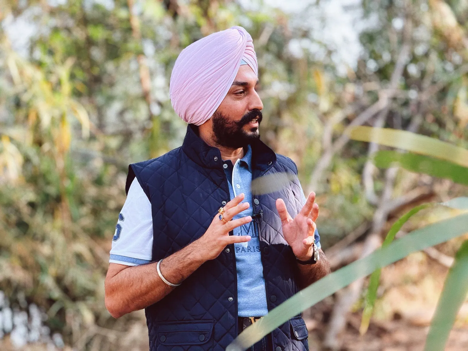 Parminder Singh Brar addressing community gatherings